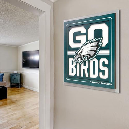 YouTheFan NFL Philadelphia Eagles Slogan Series 3D Wall Art