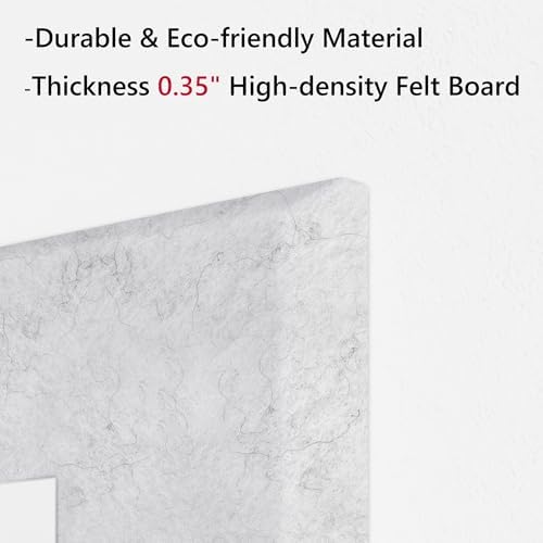 Neatsure Large Cork Board for Wall, 36" x 24" Bulletin Board with Pushpins, 6 Panels Felt Tiles Tack Push Pin Board for Office, Silver Gray