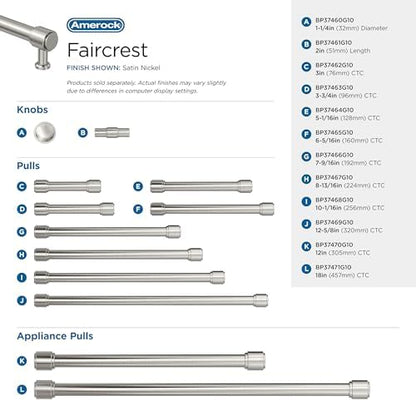 Amerock 5-1/16" Faircrest Satin Nickel Drawer Pull