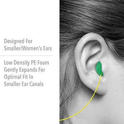 Howard Leight by Honeywell Max Lite Low Pressure Corded Disposable Foam Earplugs, 100 Pairs (LPF-30), Green