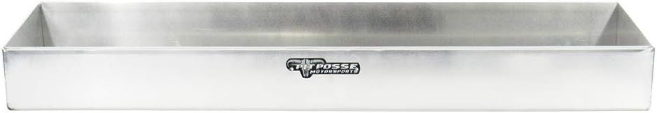 Pit Posse 443 Oil Shelf 12 Quart Bottle Holder Storage Organizer Caddy 32" - Made in USA - Enclosed Race Trailer Garage Shop Automotive Motor Engine Oil Rack Caddie Shelves (Silver)