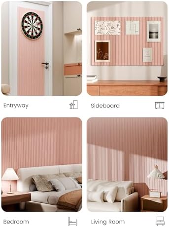 Bumusty 36"x 24" Large Felt Bulletin Board Tiles,Pink