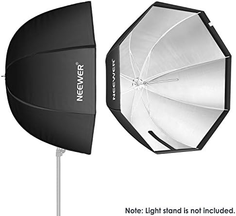 Neewer 47''/ 120cm Octagonal Softbox Umbrella with Carrying Bag for Portrait or Product Photography, Suitable for Canon Nikon Sony Speedlite, Studio Flash (Black)