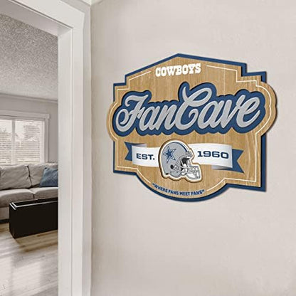 YouTheFan NFL Dallas Cowboys Fan Cave Sign, One Size (Pack of 6)