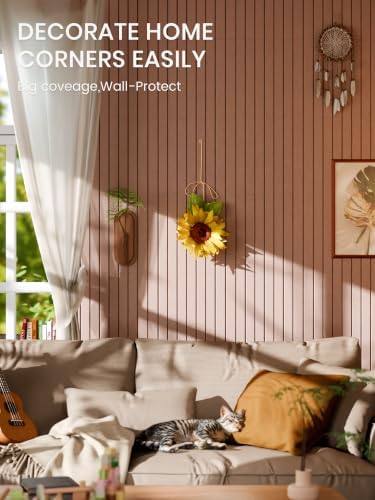 Bumusty 48"x 36" Large Felt Bulletin Board Tiles, Terracotta