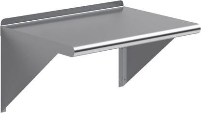 AmGood 24" Long X 18" Deep Stainless Steel Wall Shelf | NSF Certified | Appliance & Equipment Metal Shelving | Kitchen, Restaurant, Garage, Laundry, Utility Room