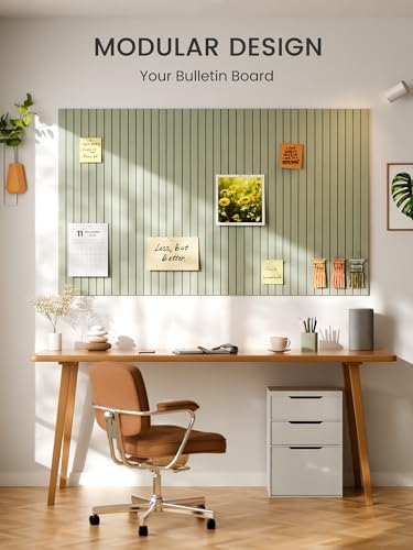 Bumusty 36"x 24" Large Felt Bulletin Board Tiles,Sage