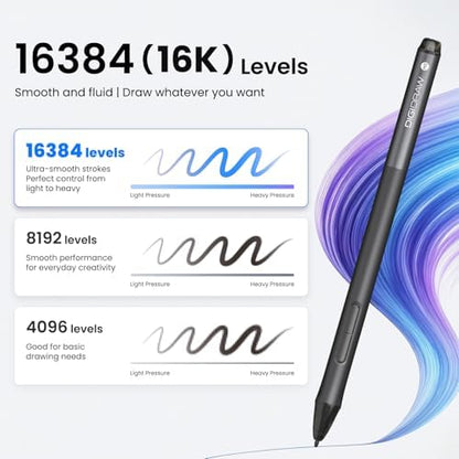 DIGIDRAW TW610 Bluetooth Graphics Drawing Tablet, 10x6.25'', 16384 Levels