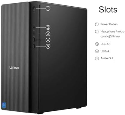 Lenovo IdeaCentre Tower Desktop Computer • 20-core Intel Ultra 7 265K Processor • 16GB DDR5 • 512GB SSD • Office 365 for The Web • HDMI + VGA, Wi-Fi 6E • Wired Keyboard & Mouse • Windows 11