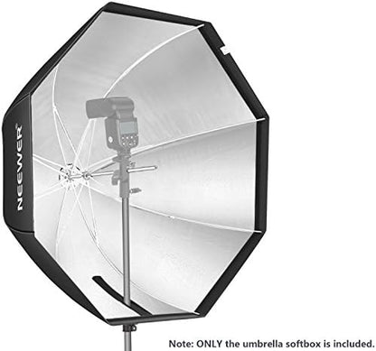 Neewer 47''/ 120cm Octagonal Softbox Umbrella with Carrying Bag for Portrait or Product Photography, Suitable for Canon Nikon Sony Speedlite, Studio Flash (Black)