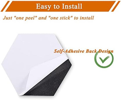 8Pcs Hexagon Felt Cork Board Tiles, Self Adhesive DIY Bulletin Board Pin Board for Office School Home Wall Decor Stickers Memos Photos Display (Gradual Grey)