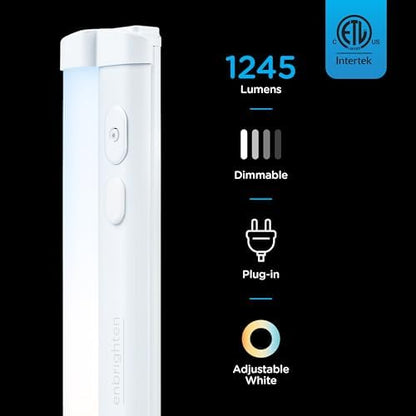 Enbrighten 18 Inch Plug in Under Cabinet Light with 5 Color Temperatures