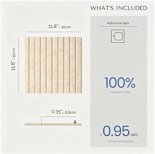 Large Felt Bulletin Board 48"x 36"-12 Felt Tiles Cork Board Wall Panels Home Office Wall Fabric Pin Board for Classroom/Kids Art Display/Photo Picture Wall/Acoustic,Self-Adhesive,Light Camel