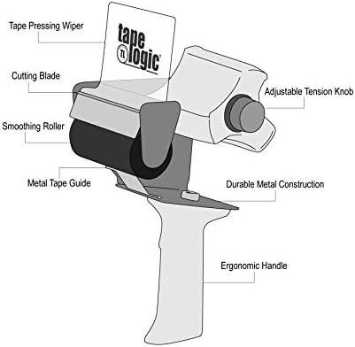 Box USA Tape Logic 4 Inch Heavy-Duty Packing Tape Dispenser Gun, for Packing, Shipping, Moving and Warehouse Use (4 Dispensers)