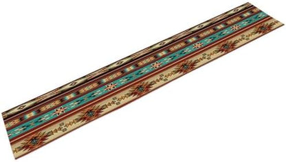 Aztec Southwest Table Runner, Ethnic Style Design Geometric Triditional Kitchen Table Runners Table Setting Decor for Garden Farmhouse Wedding Party Holiday Dinner Home, 13x108 Inch