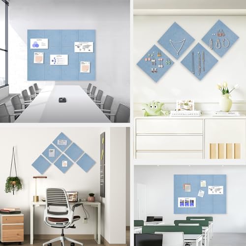 48" x 36" Large Felt Bulletin Board 1/2" Thick, Light Blue