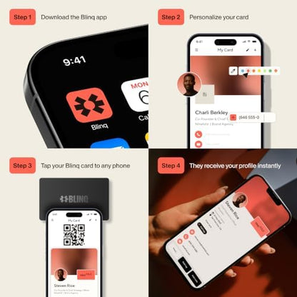 Blinq NFC Digital Business Card - Wristband - Tap to Share (Beige)