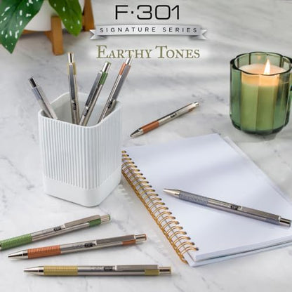 Zebra Pen F-301 Signature Series Ballpoint Pen, Black, 0.7mm, 4-Pk (27294)