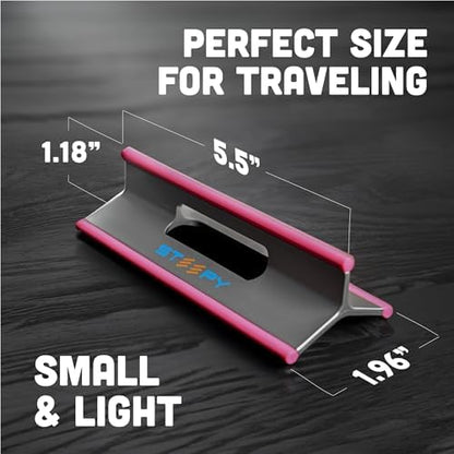 Steepy Portable Laptop Stand for Desk – Adjustable Height, & Portable Laptop Holder – Ergonomic Computer Stand for Cooling & Comfort – Slip-Proof, Sturdy Design – Universal Fit for 13-17 Inch Devices