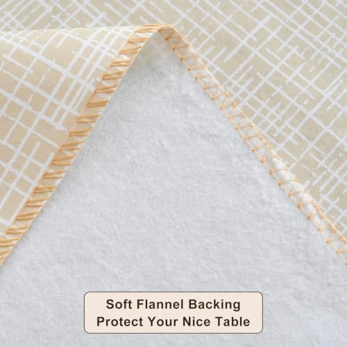 LIBERECOO Heavy Duty Vinyl Tablecloth with Flannel Backing Waterproof Oil-Proof Plastic Table Cloth Stain-Resistant Wipeable Rectangle or Square Table Cover for Indoor and Outdoor 54 x 54 Inch