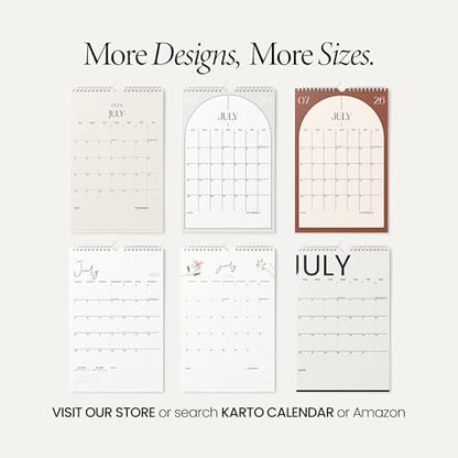 Karto Small Wall Calendar 2026-2027 6x9 in - Beige 2.0