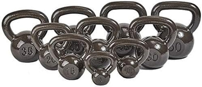 Cast Iron Kettlebell Weights for Home Gym, Heavy Duty Strength Training, Workout Equipment for HIIT, Functional Fitness