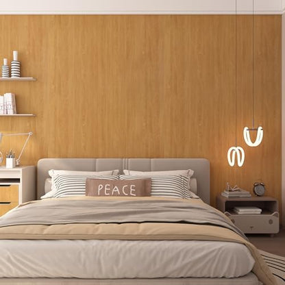Brown Wood Textured Peel and Stick Wallpaper Wood Grain Contact Paper