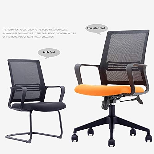 Home Office Chair with Mid-Back Rotating Waist Support Desk Task Computer Chair Ergonomic Comfortable Mesh Armchair (A)