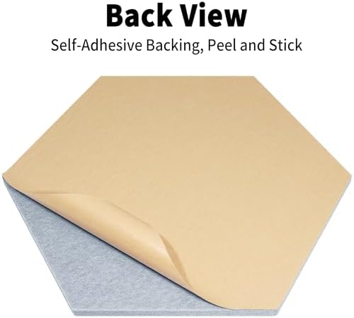 Hexagon Felt Bulletin Cork Board Tiles Peel and Stick, 10 Pack