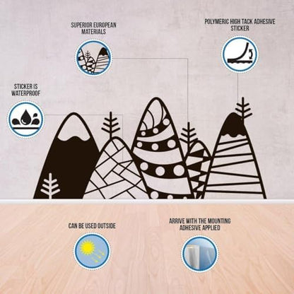 Elegant Workspace Decal: Office Wall Stickers for Aesthetic Enhancement 94 x 94