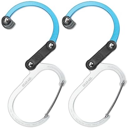 GEAR AID HEROCLIP 360° Swivel Carabiner Gear Clip and Hook (Medium) for Camping, Backpack, Suitcases and Garage Organization