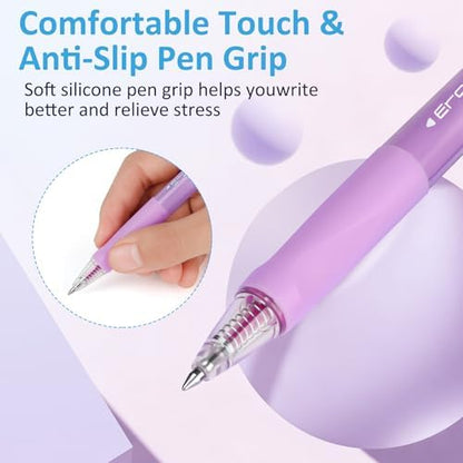 Solati 24 Colors Erasable Gel Pens, Fine Point 0.7mm Colored Erasable Pens, Make Mistakes Disappear, Assorted Color Inks for Writing, Journaling, Taking Notes, School Office Home (24 colors)