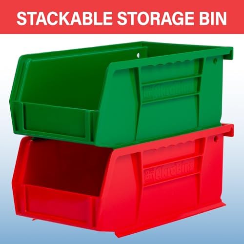 Akro-Mils 30220 AkroBins Plastic Storage Bins, 7"x4"x3", Blue, 24-Pack