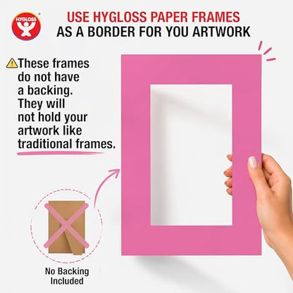 Hygloss 48 Pack Paper Picture Frames, White cardstock Photo Frame 4.75x6.75-Inch, Papers Frames to Decorate for Wedding Birthday DIY Classroom Crafts and Decorations