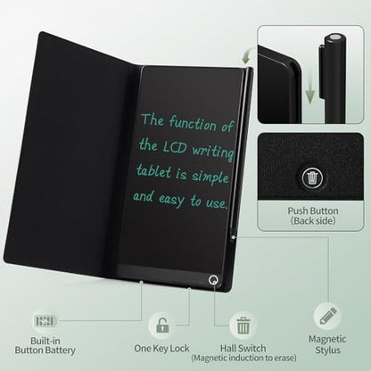 LCD Writing Tablet for Adults: 6.5 Inch Drawing Board with PU Leather Case