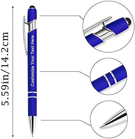 Qingxily Custom Pens Bulk - Up to 300 Personalized Stylus Ballpoint Pens With Free Engraving - Customize With Your Name, Text, Message for Business, Graduation, Anniversaries - Colorful 96 Pcs
