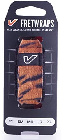 Gruv Gear Fret Wrap & Guitar Mute, Fretwrap for Acoustic, Electric & Bass | String Dampener Recording, Tapping & Practice Accessory (1 Pack, Extra Large Tiger, Fits 7-12 String Bass, Extended Guitar