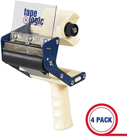 Box USA Tape Logic 4 Inch Heavy-Duty Packing Tape Dispenser Gun, for Packing, Shipping, Moving and Warehouse Use (4 Dispensers)