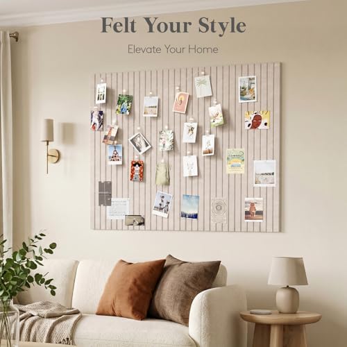 Lifewit Large Felt Bulletin Board with Self-Adhesive 36" x 24"- 6 Pack