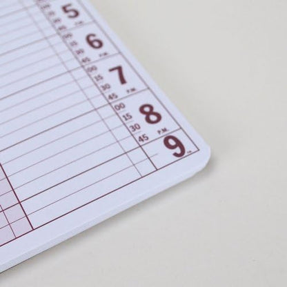 Portage Notebooks Appointment Book - Large 8.5" x 13.5" Undated Planner for Daily Scheduling - 4 Column Professional Daily Planner Undated for Office, Home, or Salon Use