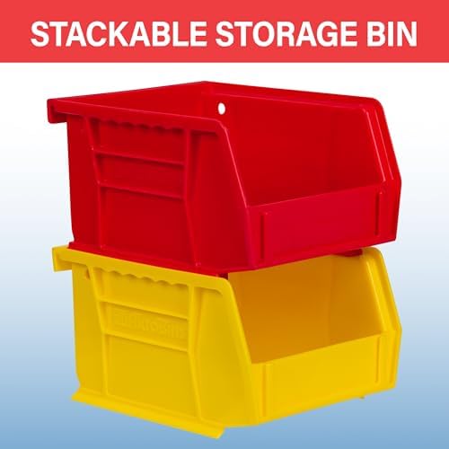 Akro-Mils 30210 AkroBins Plastic Storage Bins, 5"x4"x3", Black, 6-Pack