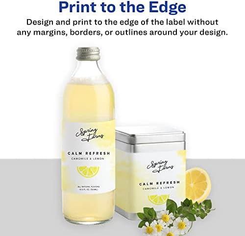 Avery® Printable Durable White Rectangle Labels, Sure Feed® Technology, 2" x 5", Print-to-the-Edge, Waterproof Labels, Laser & Pigment-Based Inkjet Compatible, 40 Total