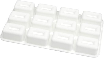 mostsom Silicone Molds Mousse Mold 12 Cavity 3D Rectangle Shape Chocolate Truffle Mousse Cake Dessert Mold DIY Baking Moulds (F Small Rectangle)