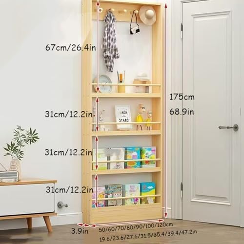 Narrow Behind Door Sto Shelf, 3-4 Tier Book nizer, Space-Saving Wall Shelf for Bedroom, Living Room, Home & Office, Easy Access Sto Solut