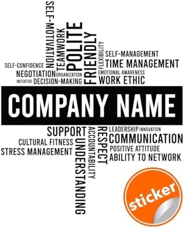 Elegant Workspace Decal: Office Wall Stickers for Aesthetic Enhancement 47 x 47