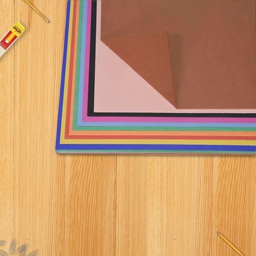 School Smart Railroad Poster Board Paper, 22 x 28 Inches, 4-Ply, Assorted Colors, Pack of 25