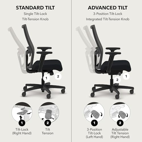 HON Ignition 2.0 Ergonomic Office Chair, Lumbar Support, Bullseye