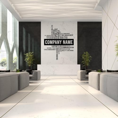 Elegant Workspace Decal: Office Wall Stickers for Aesthetic Enhancement 47 x 47