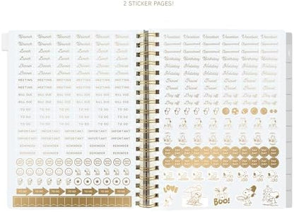 Graphique Peanuts 18 Month Planner, July 2026 – Dec. 2027, Hardbound Spiral Planner with Monthly Tabs, Holidays & Reminder Stickers, 6 x 8