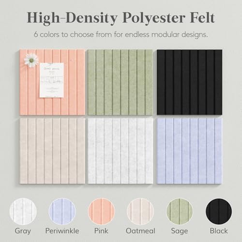 Lifewit Large Felt Bulletin Board with Self-Adhesive 36" x 24"- 6 Pack